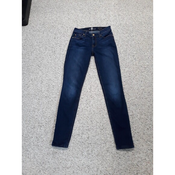 26  7 For All Mankind The Mid-Rise Skinny Dark Wash - Picture 2 of 8